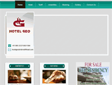 Tablet Screenshot of hotelgeo.in